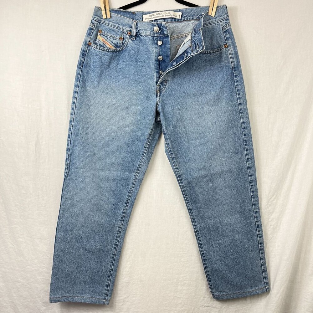 Diesel Button Fly Jeans Cochise 575 Men 36x28.5 Actual Size Italy Stone 90s Y2K